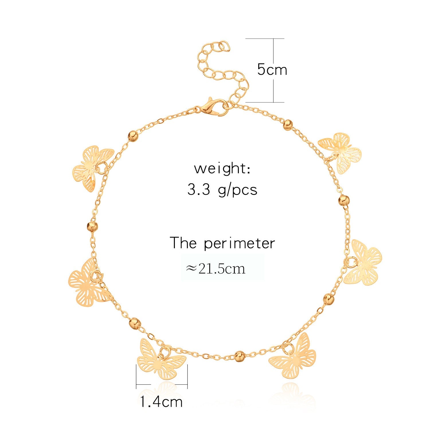 Beach Fashion Butterfly Pendant Ankle Jewelry