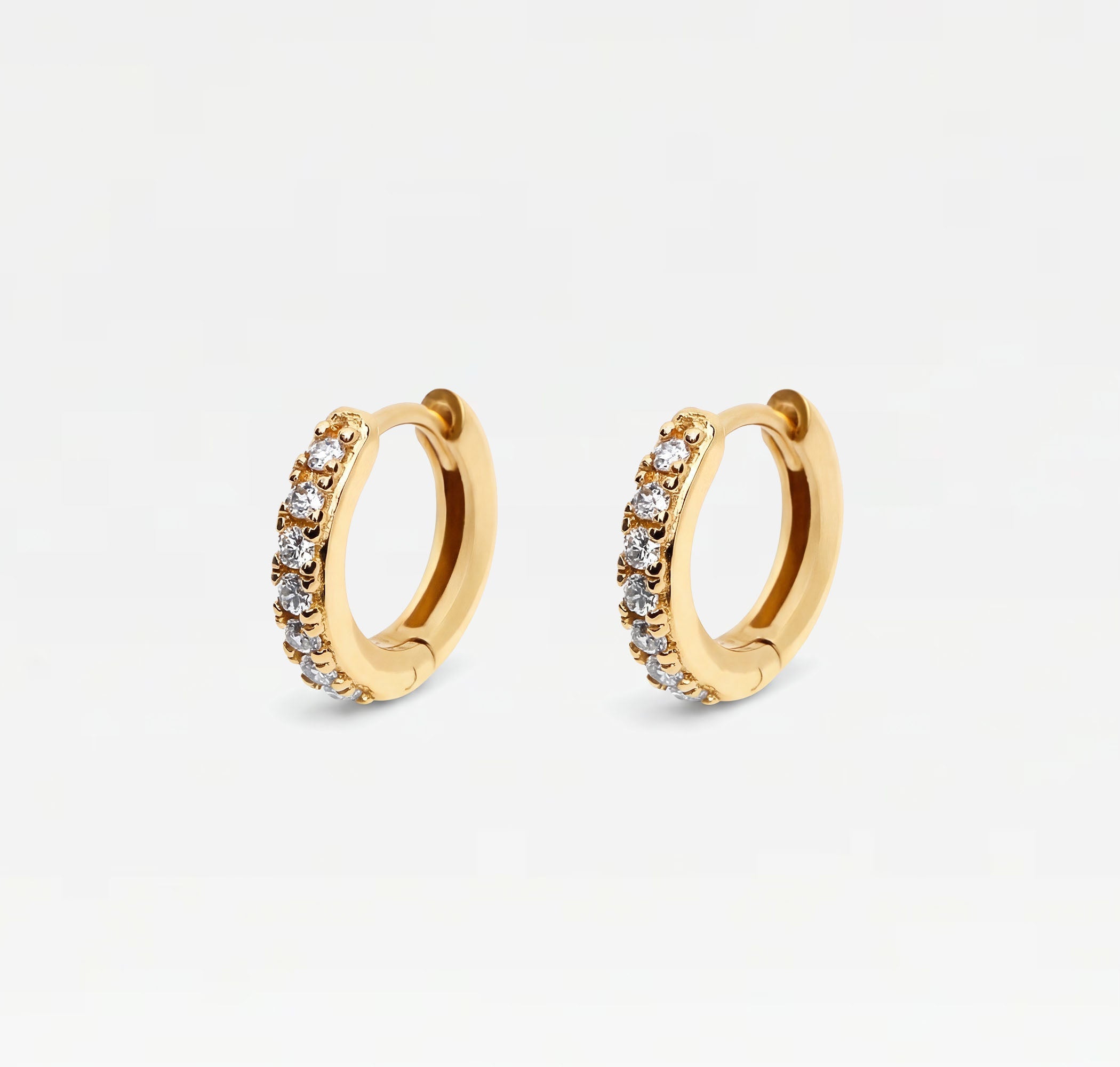 The Mini Pavé Huggie Earrings